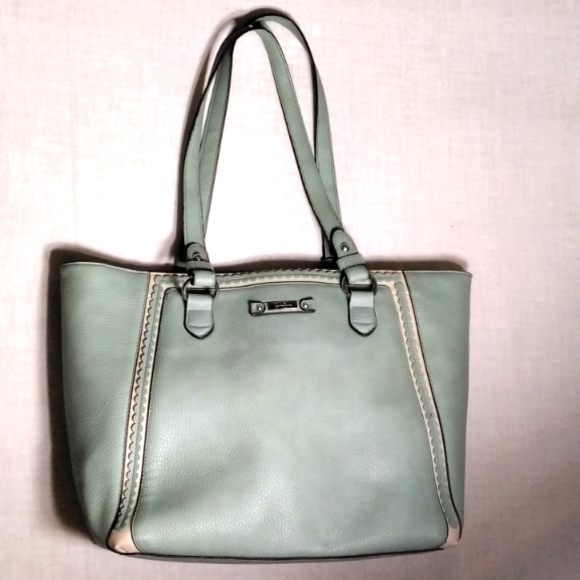 Jessica Simpson Scallop Detail Satchel Shoulder Bag Robin Egg Blue With Pockets - Picture 3 of 7